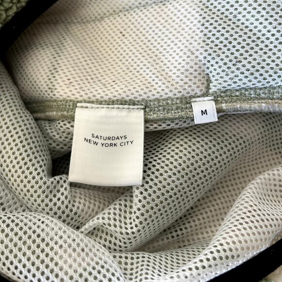 Saturdays New York City Green and White Checkered Cardigan - Picture 11 of 13